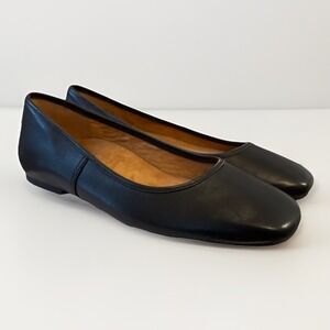 $145 NEW Vionic Women's Orinda Black Leather Flats Size 7 Wide